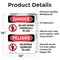 Signmission Do Not Enter Chemicals In Use Bilingual Danger Sign, Vinyl Decal, 10in W x 14in L, 2PK OS-2PACK-DS-D-1014-VS-1145 - alternate 5
